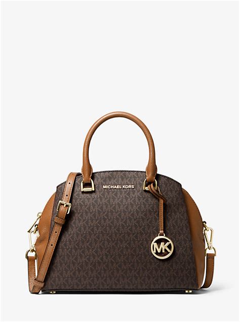 michael kors maxine medium leather saddlebag|Maxine Medium Pebbled Leather Dome Satchel .